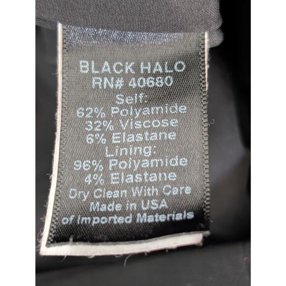 NWT Black Halo Maxwell Sheath Mini Dress Black Sz 4 Small Elegant Cocktail Party - Picture 6 of 6
